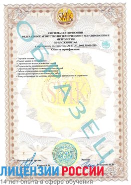 Образец сертификата соответствия (приложение) Бологое Сертификат ISO 14001